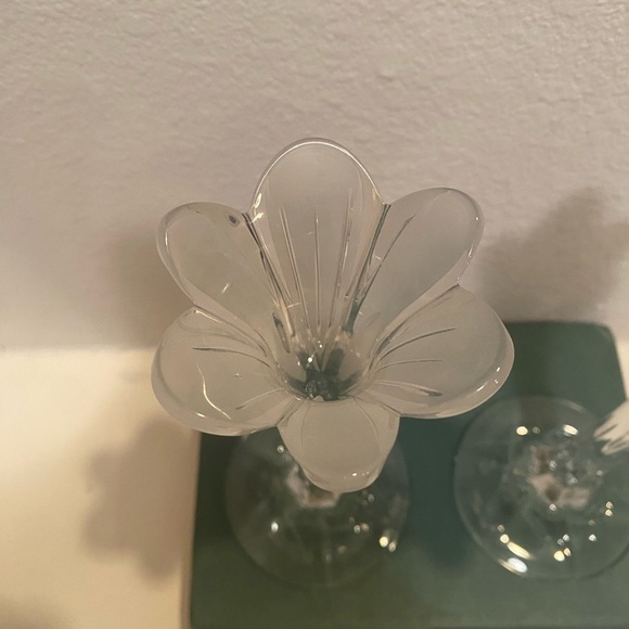 Vintage Pair of 24% Lead Tulip Crystal Cristal d'Arques French Candle Holders - Picture 4 of 9